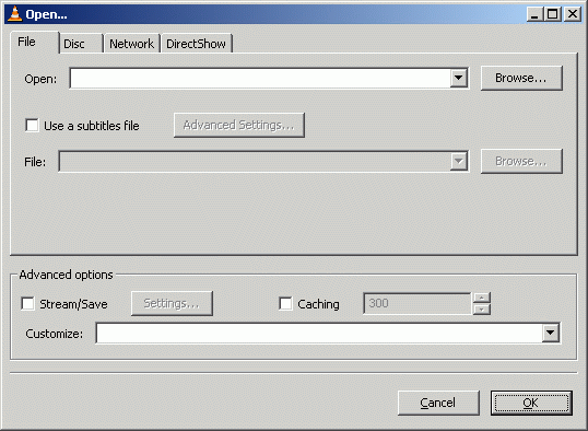 vlc open file